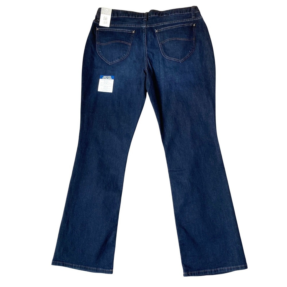 Lee Riders High Rise Bootcut Jeans Women 16 AVG Dark Wash Indigo Blue Denim NWT - Picture 2 of 13